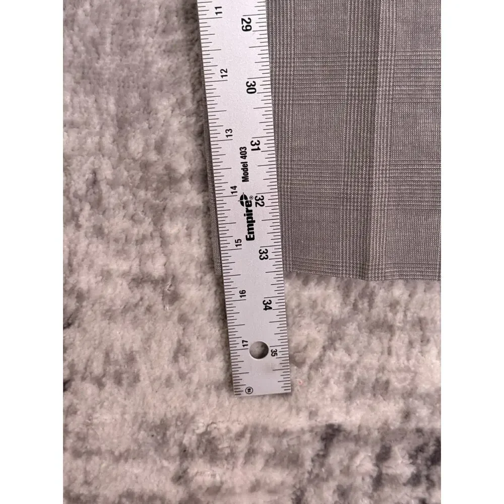 J Crew Pants 31 x 34 Mens Ludlow Slim Baird McNutt Irish Linen Gray Plaid